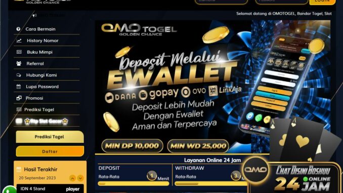 OMOTOGEL Freebet Gratis Rp 50.000 Tanpa Deposit